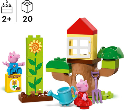 LEGO DUPLO Peppa Pig Garden and Tree House Toy, Includes 2 Figures, Educational Toddler Learning Toys for 2 Plus Year Old Girls & Boys, Birthday Gift Idea 10431
