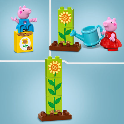 LEGO DUPLO Peppa Pig Garden and Tree House Toy, Includes 2 Figures, Educational Toddler Learning Toys for 2 Plus Year Old Girls & Boys, Birthday Gift Idea 10431