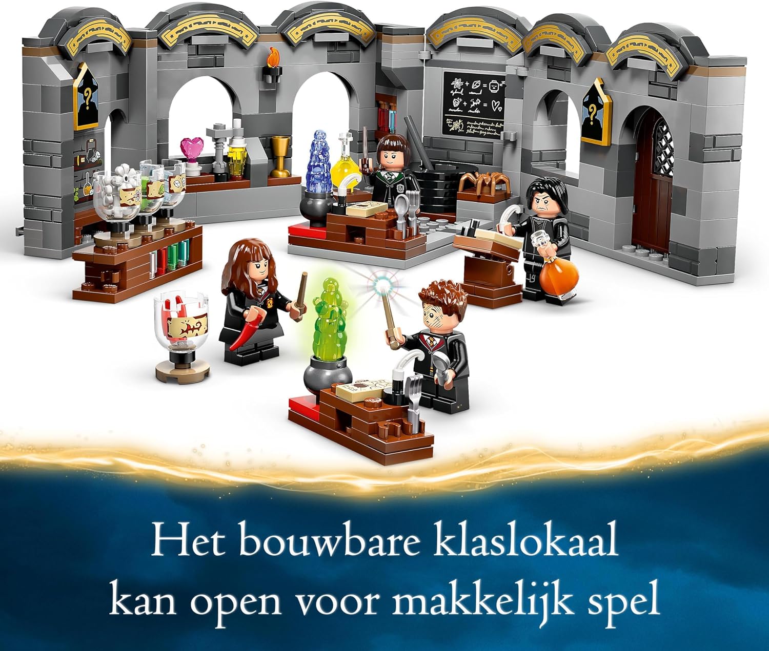 LEGO Harry Potter Hogwarts Castle: Potions Class Set, Buildable Wizarding World Toy for 8 Plus Year Old Boys, Girls & Kids, with 4 Character Minifigures Incl. Hermione Granger, Magical Gift Idea 76431
