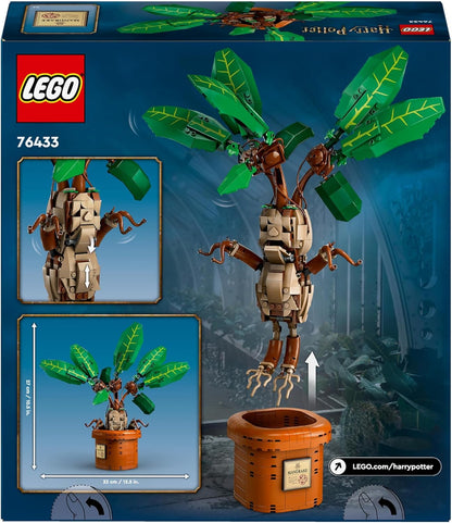 LEGO Harry Potter Mandrake Plant Toy Figure and Pot, Magical Set, Wizarding World Gift Idea for Girls, Boys and Fans, Imaginative Kids, Bedroom Decoration or Desk Accessory 76433