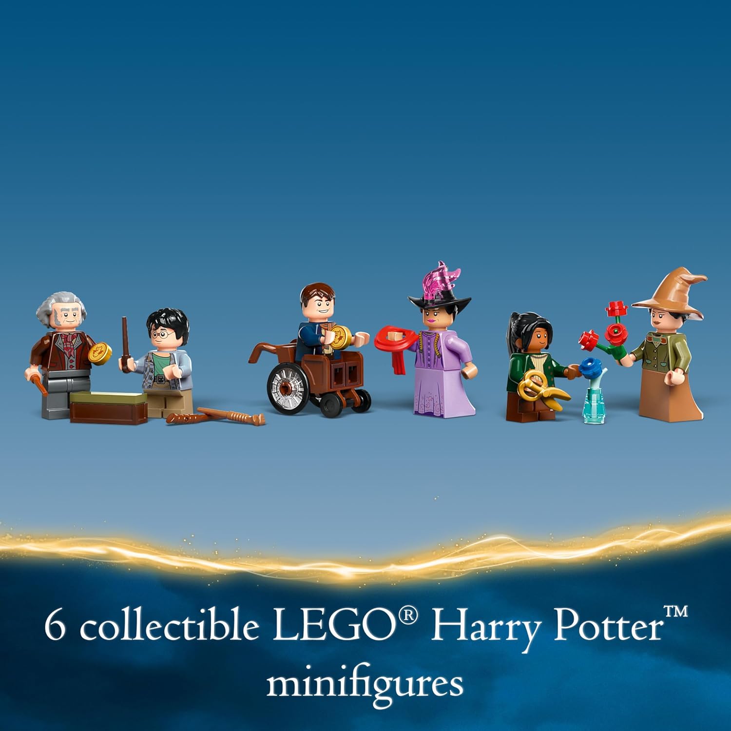 LEGO Harry Potter Olivander e Madama McClan: Abiti per Tutte le Occasioni, 2 Modelli di Negozi Giocattolo da Costruire con 6 Minifigure, Giochi Creativi per Bambini da 8 Anni da Collezione 76439