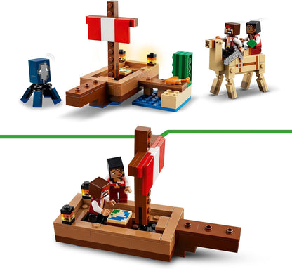 LEGO Minecraft The Pirate Ship Voyage Boat Toy Playset for Kids, Building Set with Squid, Camel and Pirate Figures, Gamer Gift for 8 Plus Year Old Boys and Girls 21259