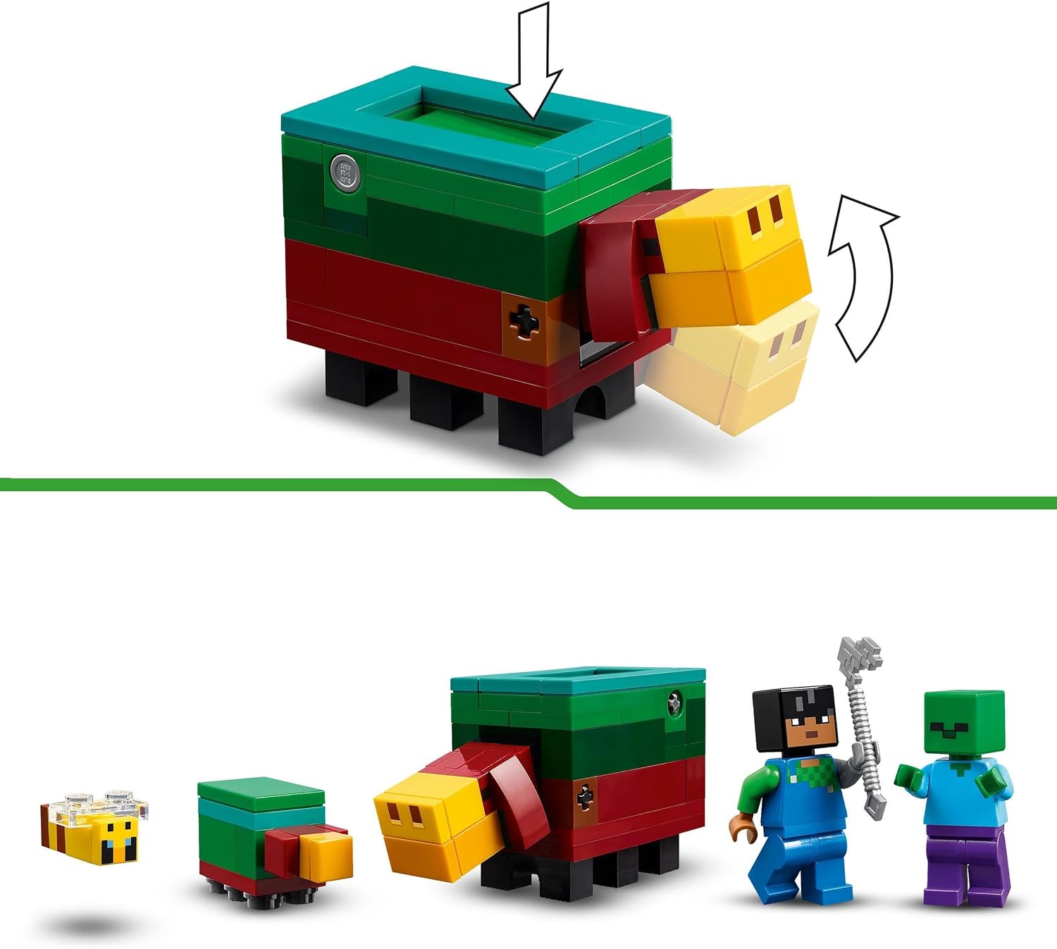 LEGO Minecraft The Cherry Blossom Garden Toy for 8 Plus Year Old Boys & Girls, with a Sunny Character Figure, Sniffer, Zombie and Bees, Hands-on Video-Game Set, Gamer Gift for Kids 21260