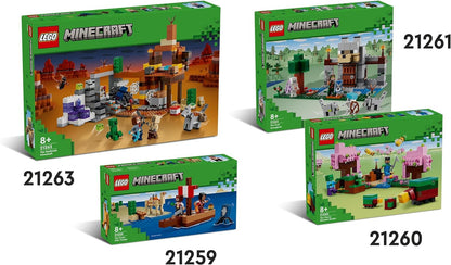 LEGO Minecraft The Cherry Blossom Garden Toy for 8 Plus Year Old Boys & Girls, with a Sunny Character Figure, Sniffer, Zombie and Bees, Hands-on Video-Game Set, Gamer Gift for Kids 21260