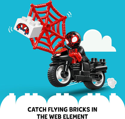 LEGO DUPLO Marvel Spin’s Motorcycle Adventure, Creative Set Based on Spidey and His Amazing Friends TV Show, Toddler Learning Toy with Motorbike, Gifts for 2 Plus Year Old Boys & Girls 10424