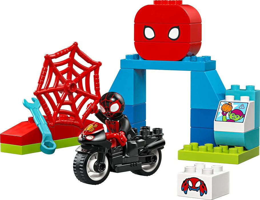 LEGO DUPLO Marvel Spin’s Motorcycle Adventure, Creative Set Based on Spidey and His Amazing Friends TV Show, Toddler Learning Toy with Motorbike, Gifts for 2 Plus Year Old Boys & Girls 10424