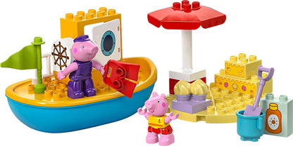 LEGO DUPLO Peppa Pig Boat Trip Toy, Early Development and Activity Toddler Toys with 2 Figures, Summer Bricks Set, Gift Idea for 2 Plus Year Old Girls & Boys 10432