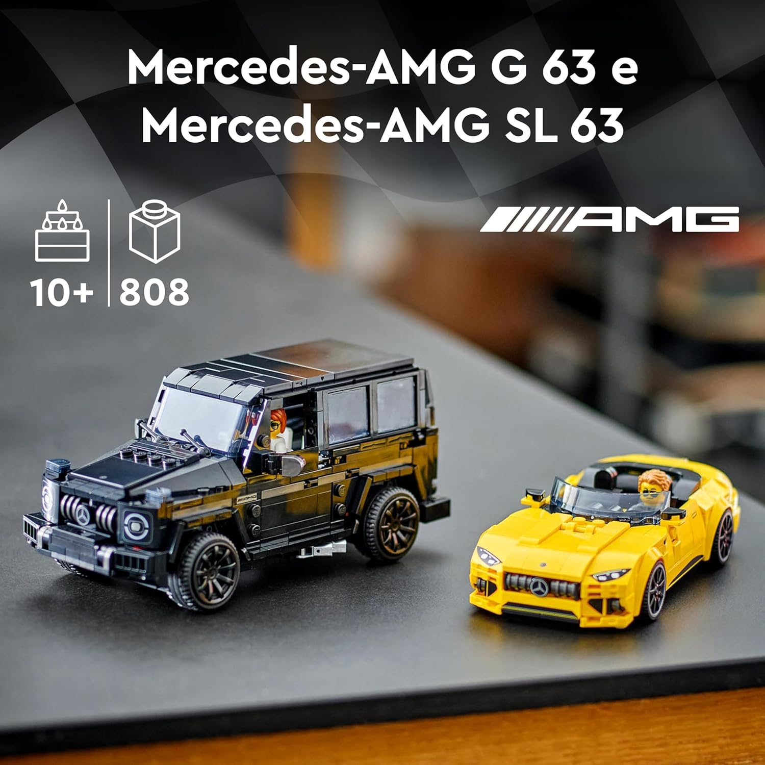 LEGO Speed Champions Mercedes-AMG G 63 & Mercedes-AMG SL 63 Car Toys, Vehicle Playset for Kids, 2 Building Sets with 2 Driver Minifigures, Gift for 10 Plus Year Old Boys and Girls 76924