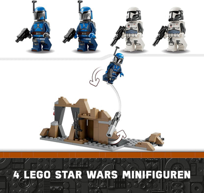LEGO Star Wars: The Mandalorian Ambush on Mandalore Battle Pack, Building Toy for 6 Plus Year Old Boys & Girls, with 4 Character Minifigures, Small Creative Gift for Kids 75373