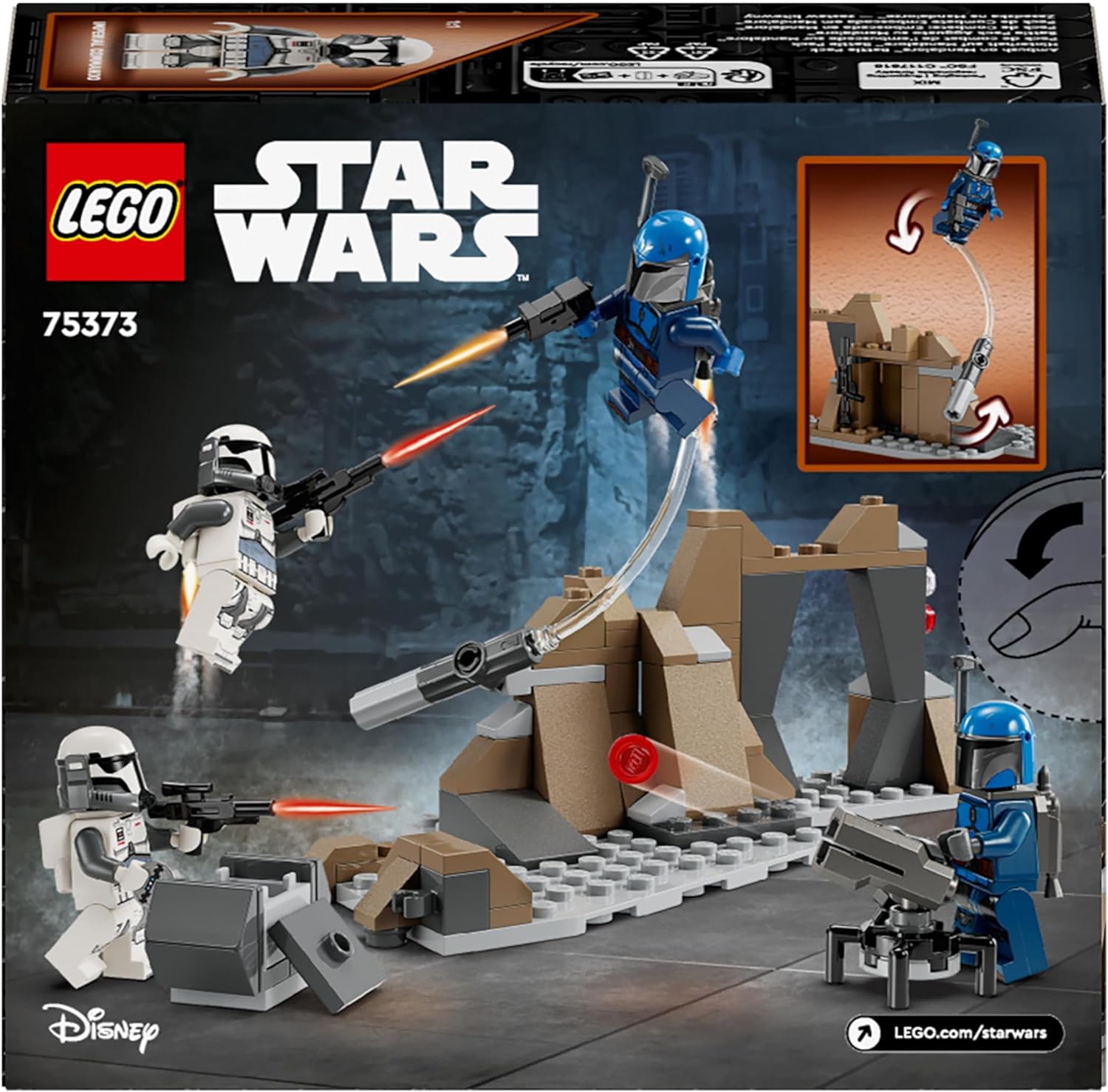 LEGO Star Wars: The Mandalorian Ambush on Mandalore Battle Pack, Building Toy for 6 Plus Year Old Boys & Girls, with 4 Character Minifigures, Small Creative Gift for Kids 75373