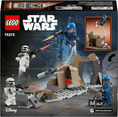LEGO Star Wars: The Mandalorian Ambush on Mandalore Battle Pack, Building Toy for 6 Plus Year Old Boys & Girls, with 4 Character Minifigures, Small Creative Gift for Kids 75373