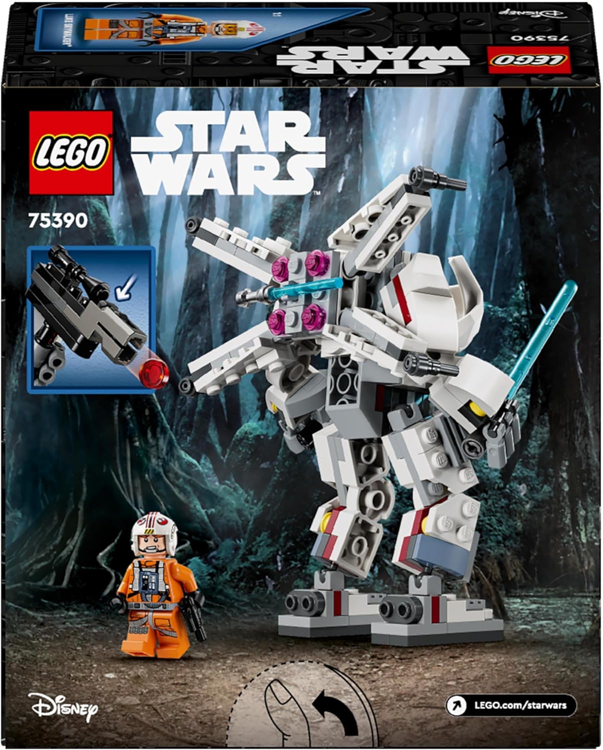 LEGO Star Wars Luke Skywalker X-Wing Mech, Collectible Building Toy for 6 Plus Year Old Boys, Girls & Kids, with a Character Minifigure for Fantasy Action-Adventures, Small Creative Gift Idea 75390