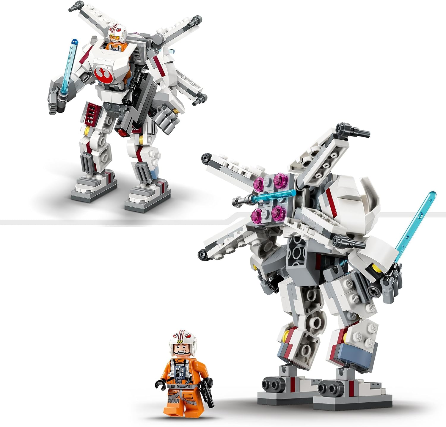 LEGO Star Wars Luke Skywalker X-Wing Mech, Collectible Building Toy for 6 Plus Year Old Boys, Girls & Kids, with a Character Minifigure for Fantasy Action-Adventures, Small Creative Gift Idea 75390