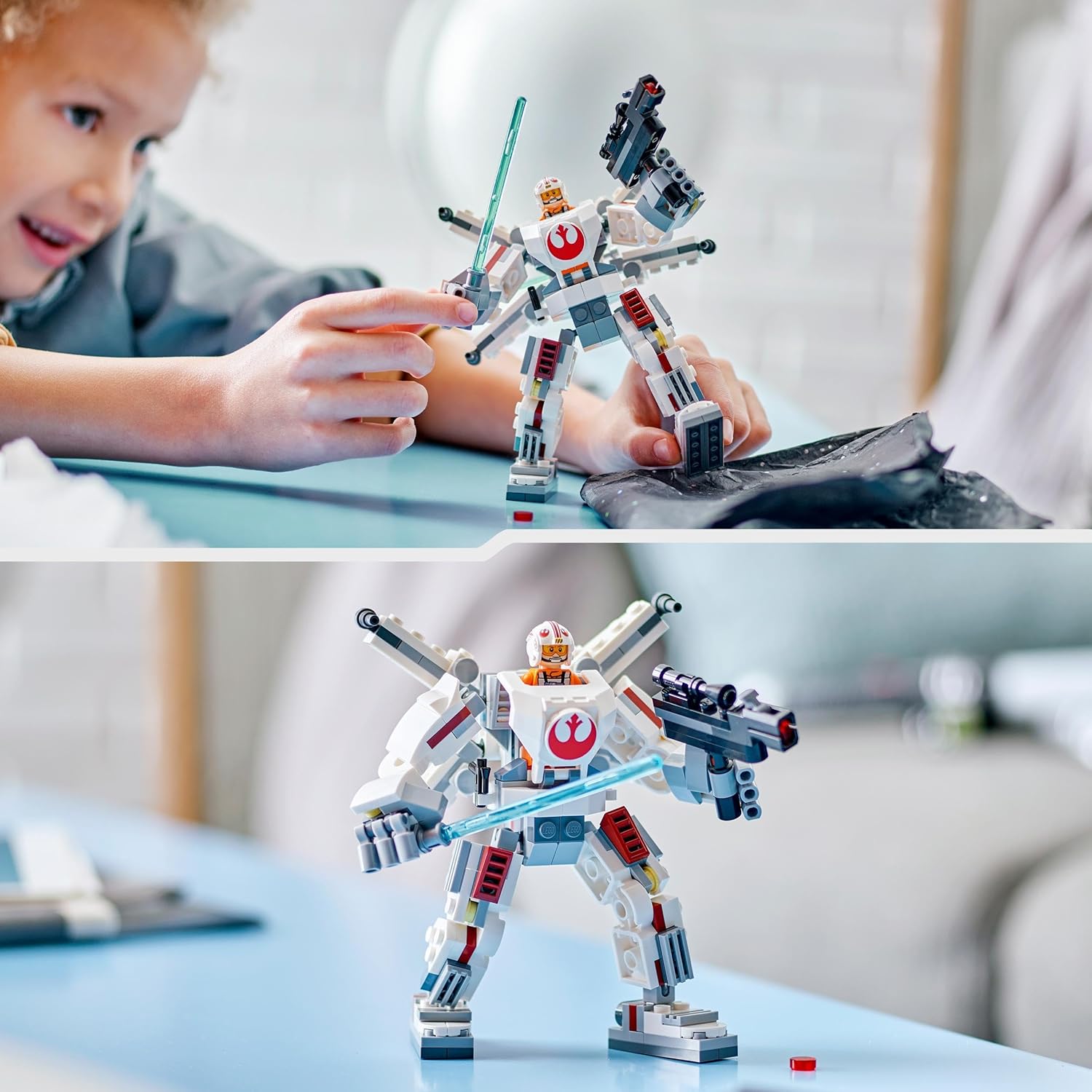 LEGO Star Wars Luke Skywalker X-Wing Mech, Collectible Building Toy for 6 Plus Year Old Boys, Girls & Kids, with a Character Minifigure for Fantasy Action-Adventures, Small Creative Gift Idea 75390