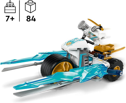LEGO NINJAGO Zane’s Ice Motorcycle Toy for 7 Plus Year Old Boys & Girls, Dragons Rising Motorbike Set with a Zane Character Minifigure, Ninja Adventure Playset, Small Vehicle Gift for Kids 71816