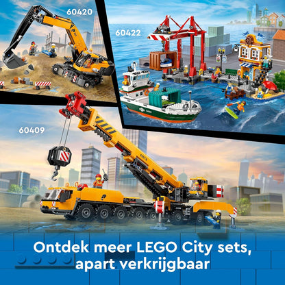 LEGO City Yellow Construction Excavator Toy Digger for 8 Plus Year Old Boys, Girls & Kids, Vehicle Set with Driver, Worker and Architect Minifigures for Fun Role Play, Birthday Gift Idea 60420