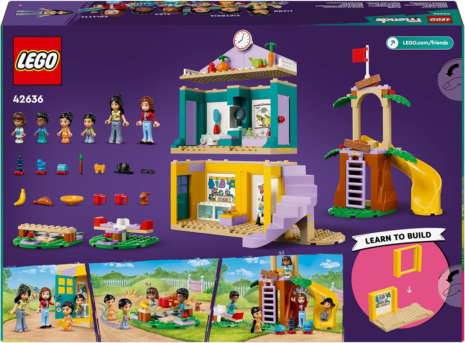 LEGO Friends Heartlake City Preschool Classroom Playset, Learning Toys for 4 Plus Year Old Girls, Boys & Kids, Creative Pretend-Play with 2 Mini-Dolls and 4 Micro-Dolls, Birthday Gift Idea 42636