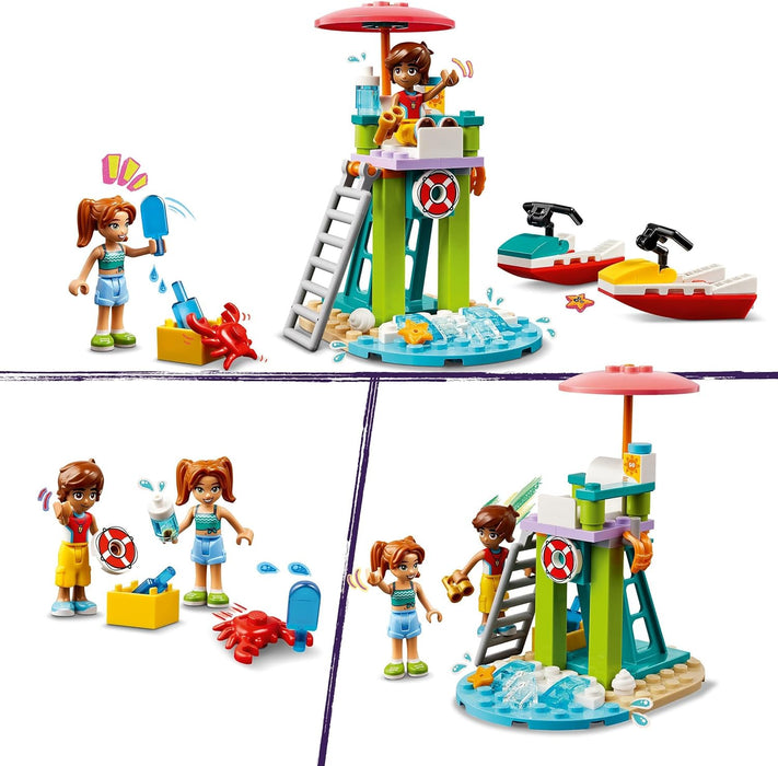 LEGO Friends Beach Water Scooter, Lifeguard Toy Building Set for 5 Plus Year Old Girls, Boys & Kids, with 2 Mini-Dolls and a Dolphin Figure for Imaginative Play, Birthday Gift Idea 42623
