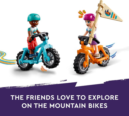 LEGO Friends Adventure Camp Cosy Cabins Camping Toy Set, Kids’ Nature Playset, Pretend Play for Girls and Boys Aged 7 Years and over, with 3 Mini-Doll Characters and a Fox 42624
