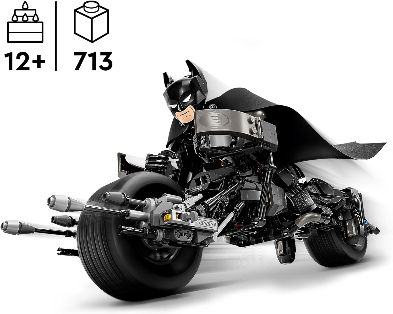 LEGO DC Batman: Batman Construction Figure & the Bat-Pod Bike Set, Cool Super-Hero Toy for 12 Plus Year Old Kids, Boys & Girls, Action Playset with Motorbike Model, Birthday Gift Idea for Teens 76273
