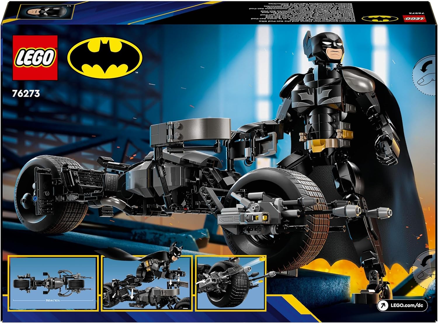 LEGO DC Batman: Batman Construction Figure & the Bat-Pod Bike Set, Cool Super-Hero Toy for 12 Plus Year Old Kids, Boys & Girls, Action Playset with Motorbike Model, Birthday Gift Idea for Teens 76273