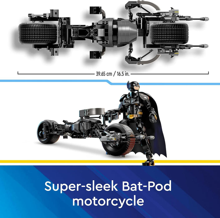 LEGO DC Batman: Batman Construction Figure & the Bat-Pod Bike Set, Cool Super-Hero Toy for 12 Plus Year Old Kids, Boys & Girls, Action Playset with Motorbike Model, Birthday Gift Idea for Teens 76273