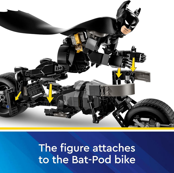 LEGO DC Batman: Batman Construction Figure & the Bat-Pod Bike Set, Cool Super-Hero Toy for 12 Plus Year Old Kids, Boys & Girls, Action Playset with Motorbike Model, Birthday Gift Idea for Teens 76273