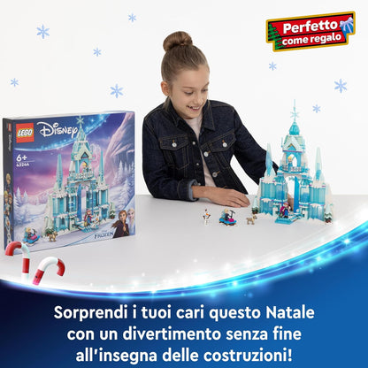 LEGO ǀ Disney Frozen Elsas Winterpalast, BAU- und Spielset für Kinder mit Modell-Palast und Minifiguren ELSA und Anna, Geschenk für Mädchen, Jungen und Filmfans ab 6 Jahren 43244
