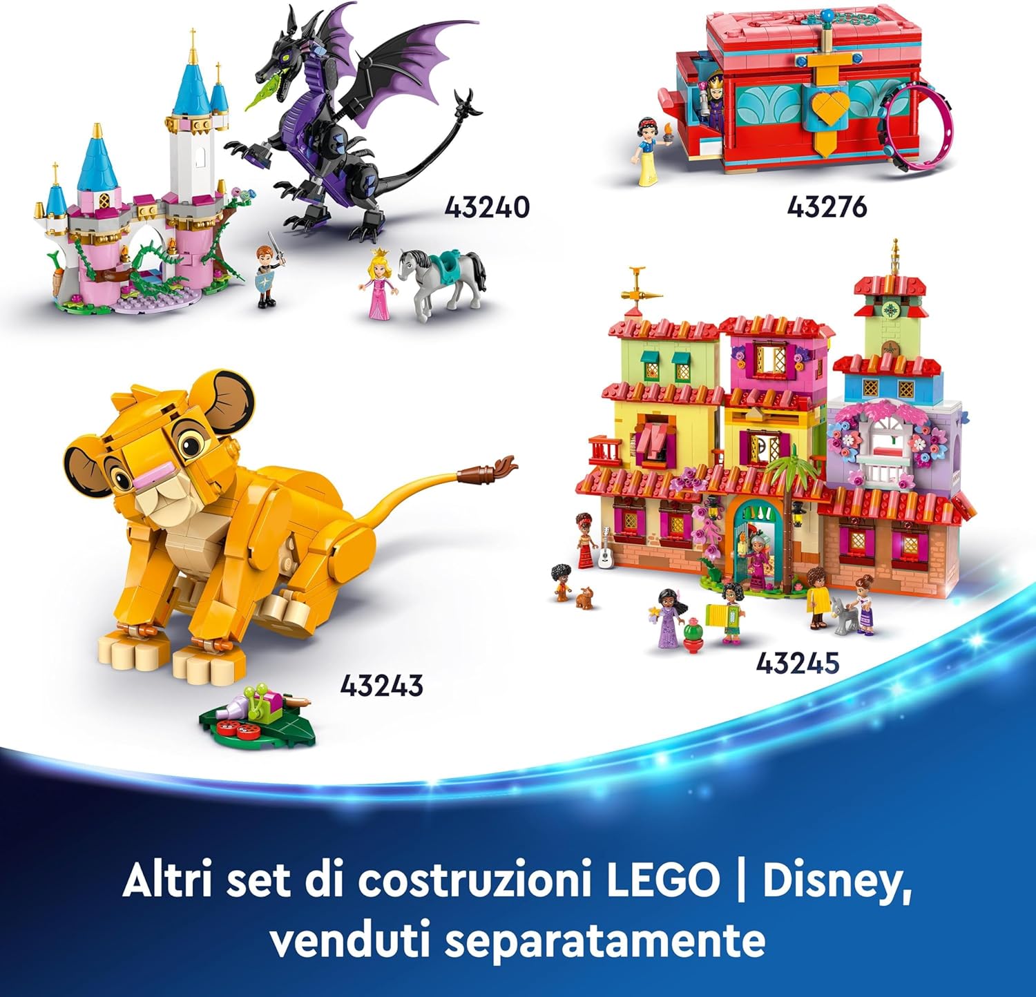 LEGO ǀ Disney Frozen Elsas Winterpalast, BAU- und Spielset für Kinder mit Modell-Palast und Minifiguren ELSA und Anna, Geschenk für Mädchen, Jungen und Filmfans ab 6 Jahren 43244