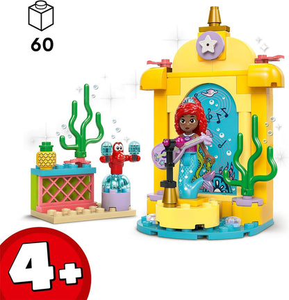 LEGO ǀ Disney Princess Ariel’s Music Stage, Buildable Toy for Kids, with a Mini-Doll Character and Sebastian Animal Figure, Fun Gift Idea for TV Show Fans, 4 Plus Year Old Girls and Boys 43235