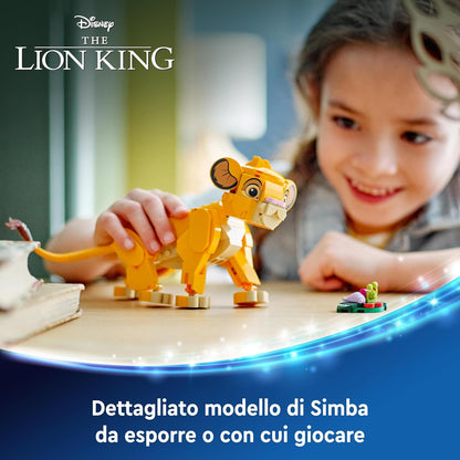 LEGO Disney Simba the Lion King Cub Building Toy for 6 Plus Year Old Girls & Boys, Construction Figure Playset, 1994 Movie Memorabilia Set, Gift Idea for Kids 43243