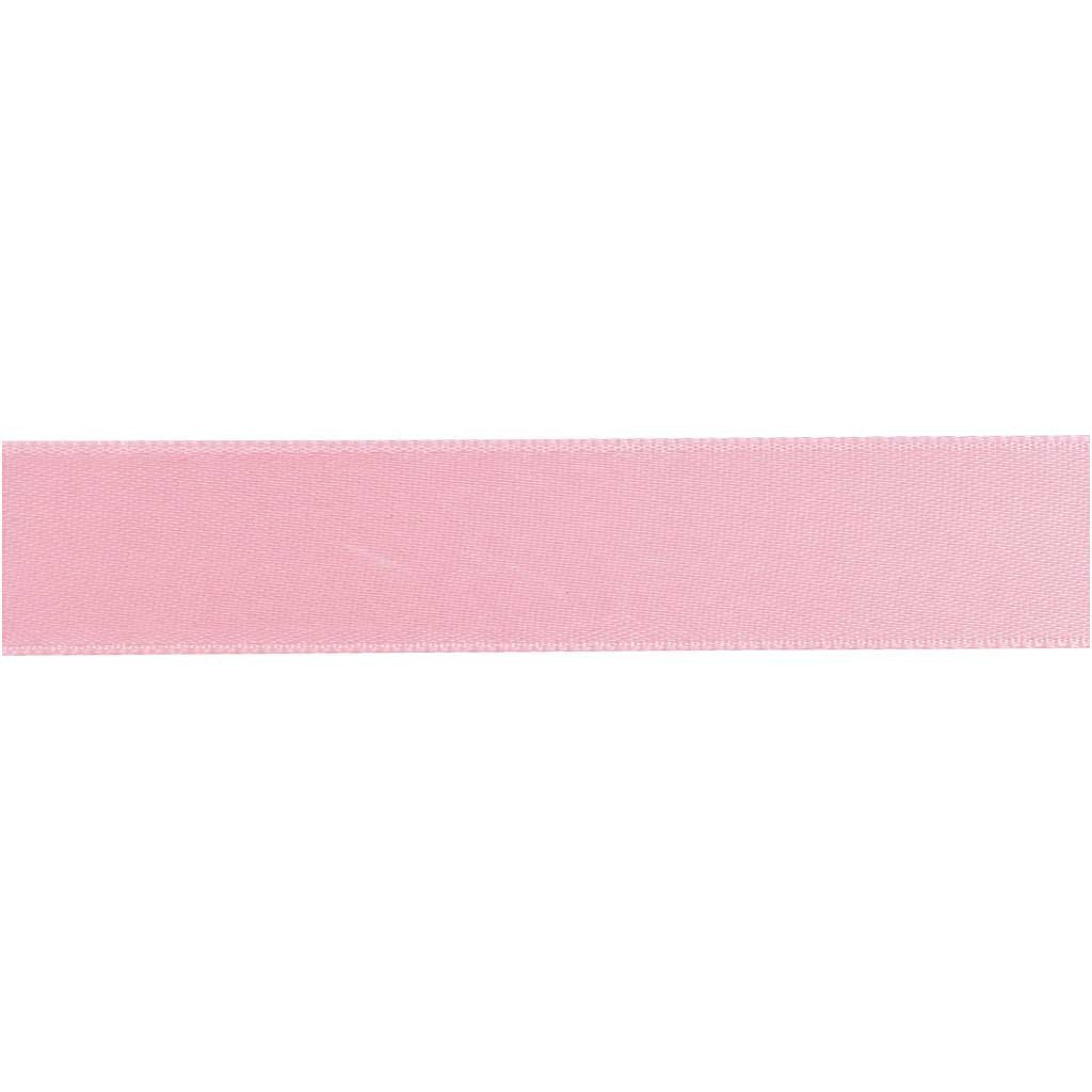 Satin Ribbon, W: 20 mm, rose, 6m