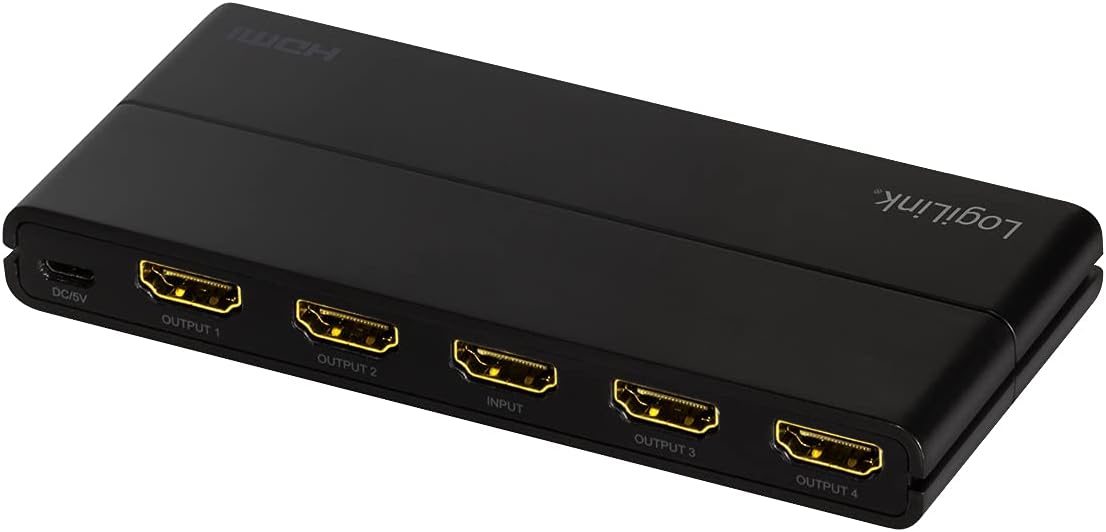 `LogiLink HDMI-Splitter 1x4-Port, 4K/60Hz, Downscal`