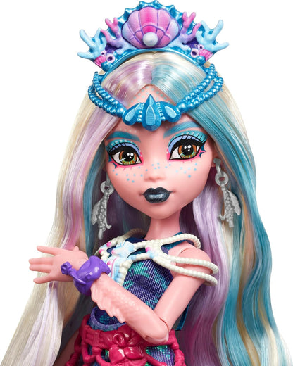 Monster High Lagoona Blue Doll with Glam Monster Fest Outfit and Festival Themed Accessories like Snacks, Band Poster, Statement Bag and More