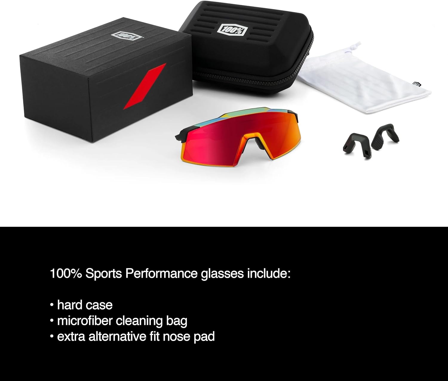 100% AEROCRAFT Sunglasses - Sports Sunglasses with Scratch-Resistant Lens - Lightweight Durable Sunglasses for Outdoor Sports