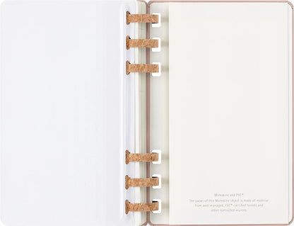 Moleskine Weekly & Monthly Planner, Spiral 12-Month 2025, HardCover and ElasticClosure, Crush Almond Color, Large Format 15x21 cm