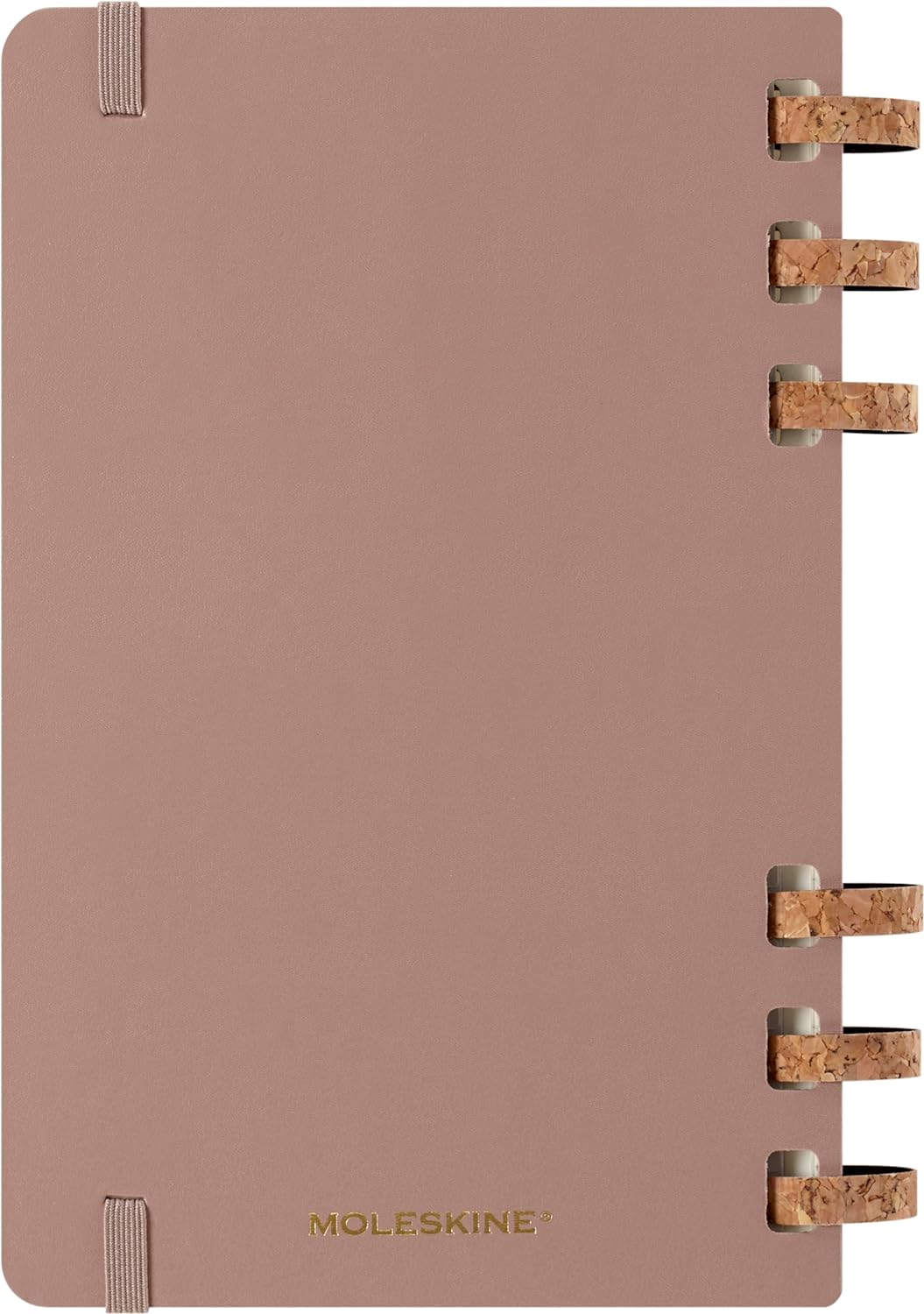 Moleskine Weekly & Monthly Planner, Spiral 12-Month 2025, HardCover and ElasticClosure, Crush Almond Color, Large Format 15x21 cm