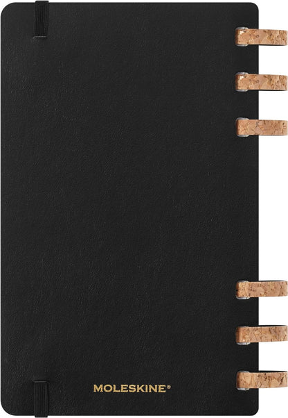 Moleskine Weekly & Monthly Planner, Spiral 12-Month 2025, SoftCover and ElasticClosure, BlackColor, LargeFormat 15x21 cm