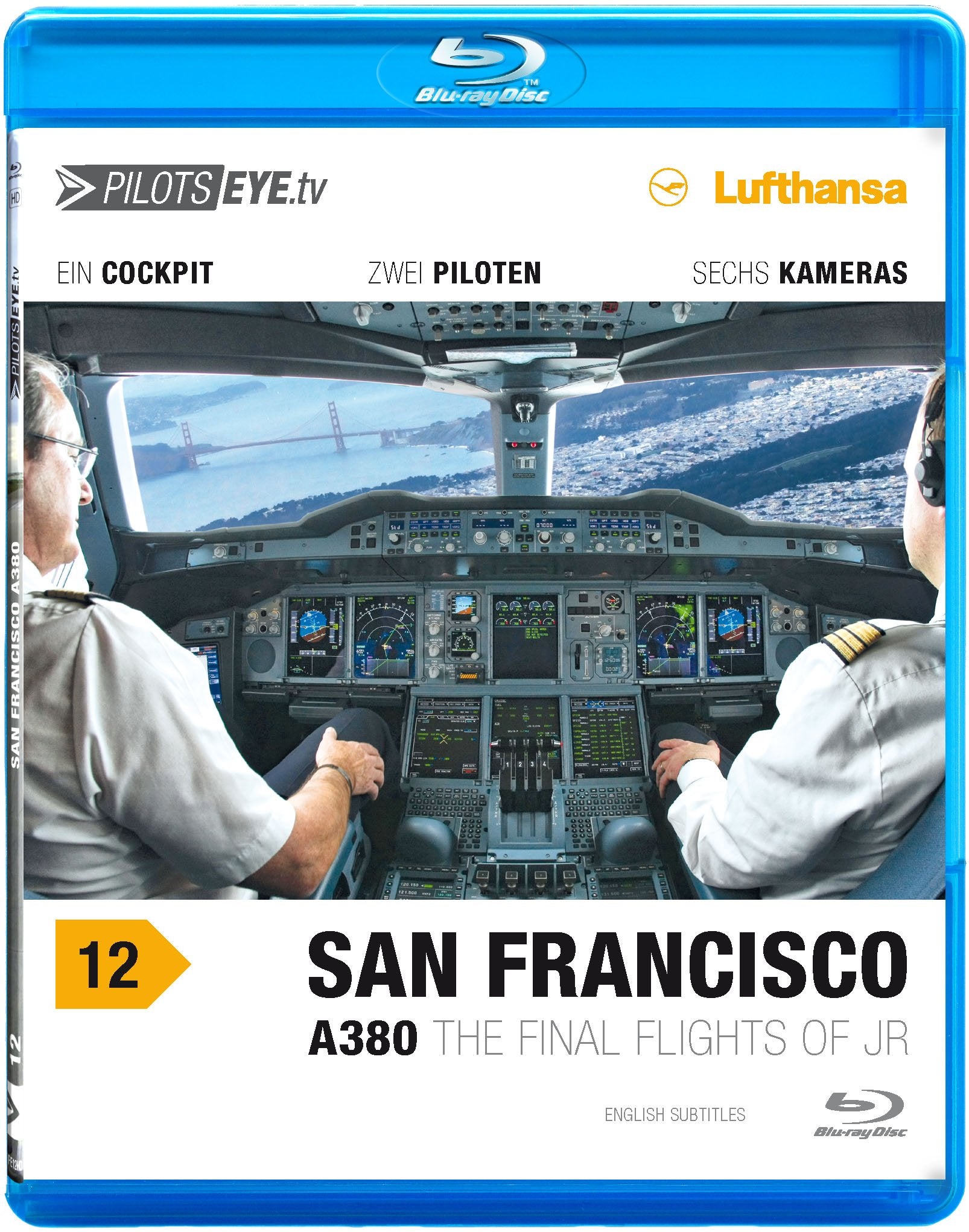 PilotsEYE.tv | A380 SAN FRANCISCO |:| Blu-ray Disc® |:| Flightdeck LUFTHANSA | A380 | The final flights of JR | Bonus: Toulouse Simulator