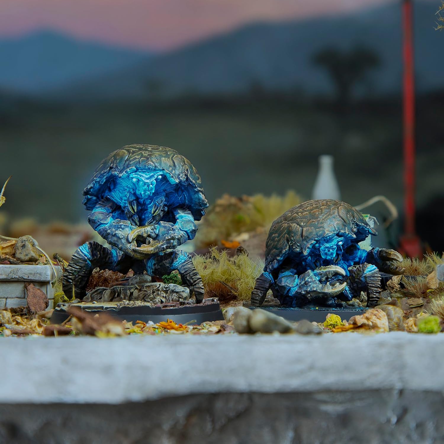 Modiphius Entertainment: Fallout: Wasteland Warfare Creatures - Nukalurks - 2 Figures, 32mm RPG Unpainted Resin Miniatures, Scenic Bases, Nuka World