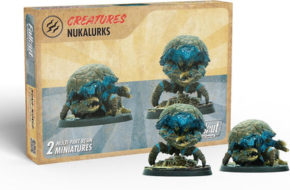 Modiphius Entertainment: Fallout: Wasteland Warfare Creatures - Nukalurks - 2 Figures, 32mm RPG Unpainted Resin Miniatures, Scenic Bases, Nuka World