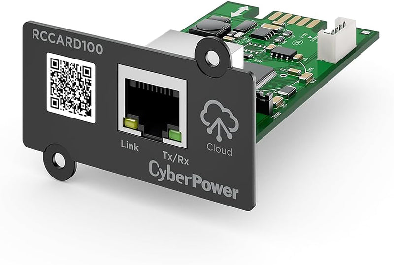 CyberPower Remote Cloud Card RCCARD100 - Connection via RJ45 port, for PR, OR, CPS-PRO, and NEW OLS/OL series with short LAN-slot