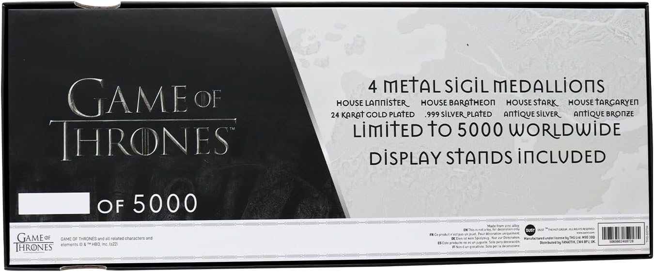 Game Of Thrones Limited Edition Sigil Medallion Collection
