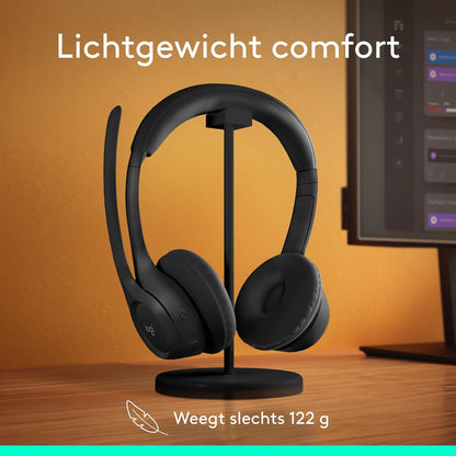 Logitech Zone 300 Wireless Bluetooth Headset With Noise-Cancelling Microphone, Compatible with Windows, Mac, Chrome, Linux, iOS, iPadOS, Android – Black