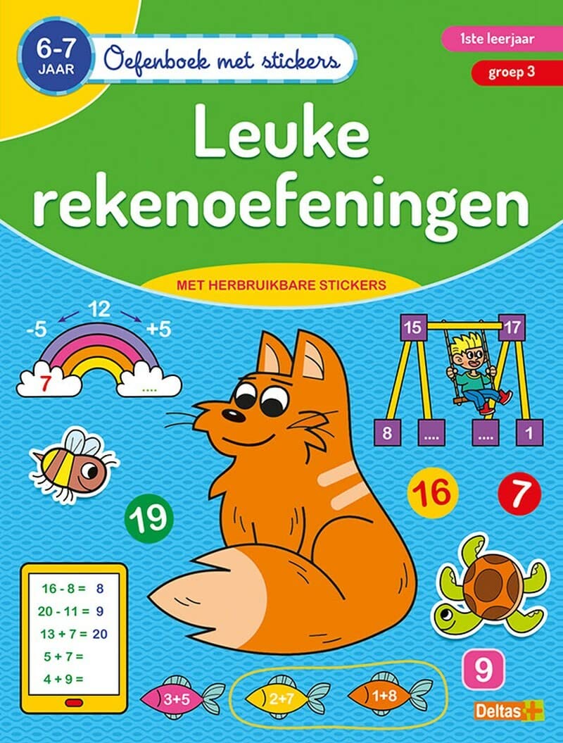 Oefenboek met stickers - Leuke rekenoefeningen (6-7 j.): 6-7 jaar - 1ste leerjaar - groep 3 (Oefenboek met stickers, 0