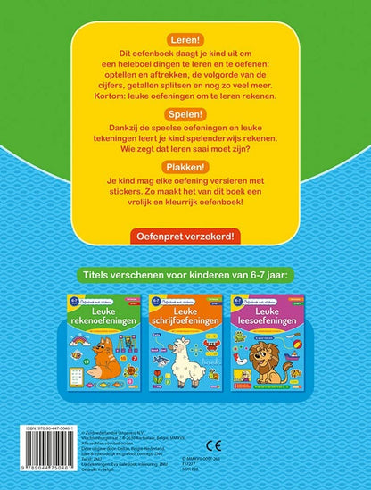Oefenboek met stickers - Leuke rekenoefeningen (6-7 j.): 6-7 jaar - 1ste leerjaar - groep 3 (Oefenboek met stickers, 0