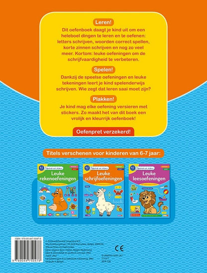 Oefenboek met stickers - Leuke schrijfoefeningen (6-7 j.): 6-7 jaar- 1ste leerjaar - groep 3 (Oefenboek met stickers, 0