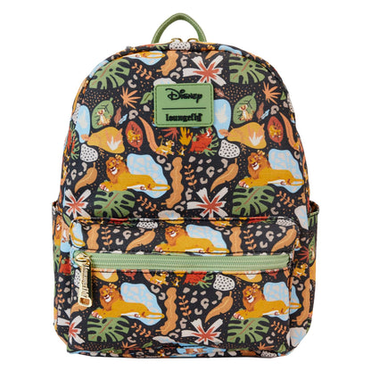 Loungefly The Lion King 30th Anniversary Silhouette AOP Canvas Square Kids Mini Backpack Multi