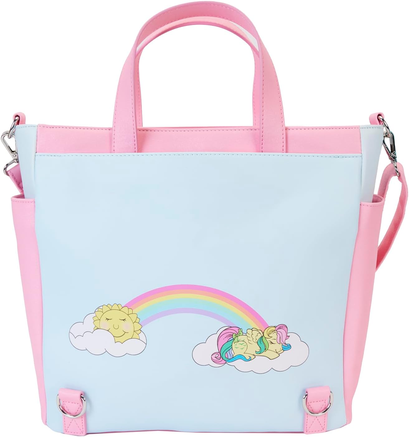Loungefly Hasbro My Little Pony Sky Scene Kids Convertible Backpack and Tote Bag Multi
