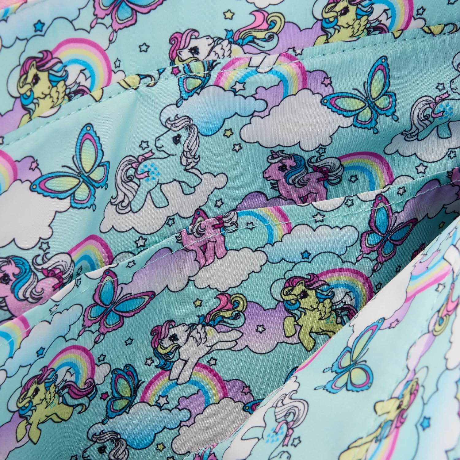 Loungefly Hasbro My Little Pony Sky Scene Kids Convertible Backpack and Tote Bag Multi
